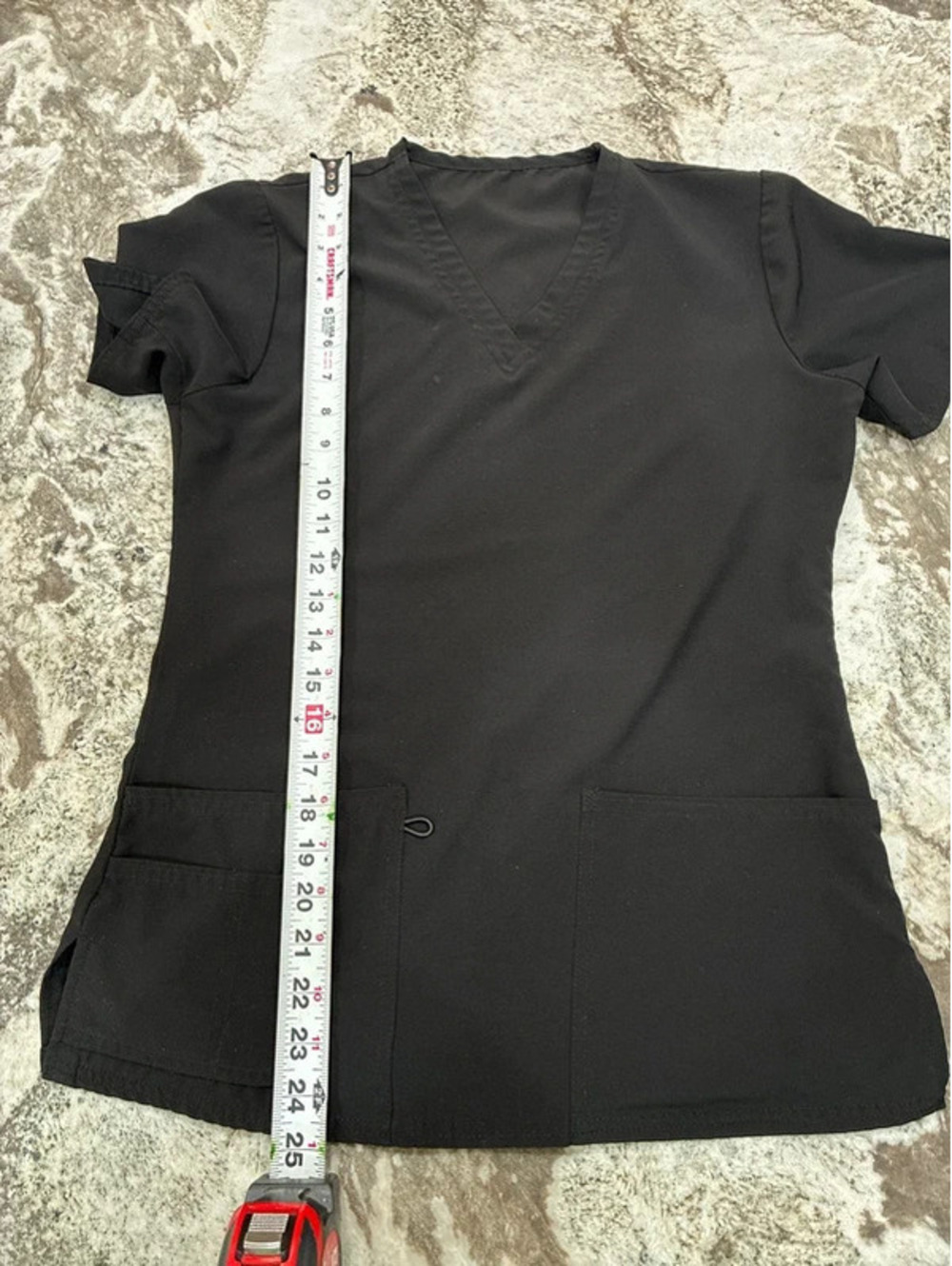 Black scrub shirt with pockets